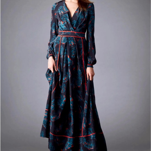 Marchesa Dresses & Skirts - MARCHESA VOYAGE Printed Silk Maxi Dress.